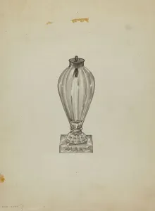 Dana John Prints: Lamp, c. 1940. Creator: John Dana