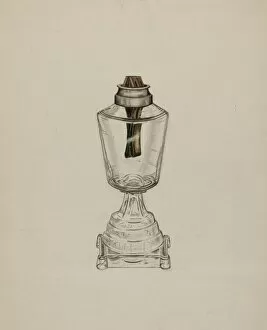 Watercolour And Graphite On Paperboard Collection: Lamp, c. 1940. Creator: Richard Taylor