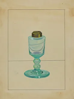 Brodskys Prints: Lamp, c. 1940. Creator: S. Brodsky