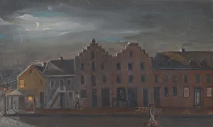 Oil On Slate Paper Prints: The Lamp Lighter, 1870s. Creator: William P. Chappel