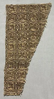 Lampas with animals in squares, late 1200s - 1300s. Creator: Unknown
