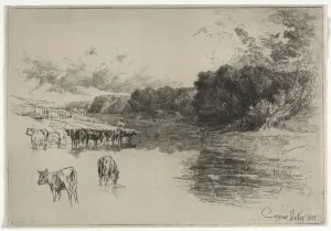 1818 1910 Prints: A Lancashire River, 1881. Creator: Francis Seymour Haden (British, 1818-1910)