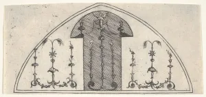 Enea Prints: Lancet-shaped panel of grotesque decoration, 1541. Creator: Enea Vico