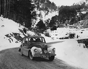 Lanchester LJ200 14hp, 1953 Monte Carlo Rally. Creator: Unknown Lanchester LJ200 14hp, 1953 Monte Carlo Rally. Creator: Unknown