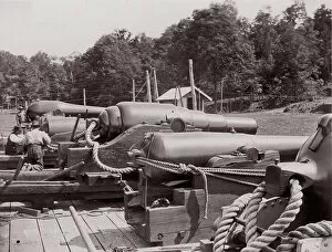 Naval Collection: Land Battery of Naval Guns, 1861-65. Creator: Unknown