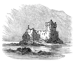 Loch Awe Prints: The Land of Lorne: Kilchurn Castle, Loch Awe, 1871. Creator: Unknown