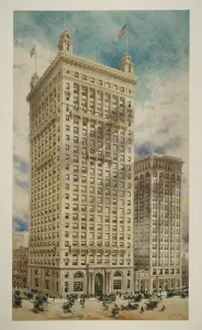 Daniel Hudson Burnham Prints: Land Title and Trust Building with Addition, Philadelphia, Pennsylvania