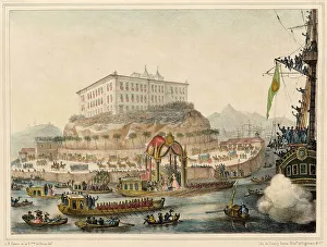New World Prints: Landing of Archduchess Maria Leopoldina in Rio de Janeiro on 5 November 1817