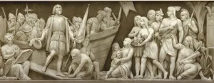 Conquistador Prints: Landing of Christopher Columbus (The frieze in the Rotunda of the United States Capitol)