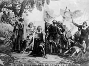 Landing of Colombus in America, (15th century), 1920s