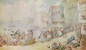 Crowded Collection: Landing at Greenwich, c1780. Artist: Thomas Rowlandson