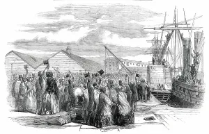 Southampton Hampshire England Prints: The Landing of Lord Gough at Southampton, 1850. Creator: Unknown