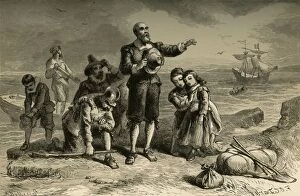 Bobbett Gallery: Landing of the Pilgrims, (1877). Creator: Albert Bobbett