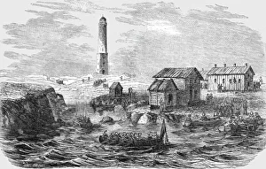 Landing Party Prints: The Landings at the Island of Kong-Kars--one of the Aland Group, 1854. Creator: Unknown