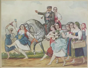 Feudalism Gallery: Landlord and his Harem, 1830-1840s. Creator: Hampeln, Carl, von (1794-after 1880)