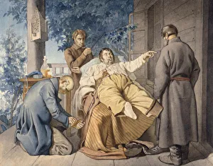 Feudalism Gallery: Landlord and his Serfs, 1853. Artist: Trutovsky, Konstantin Alexandrovich (1826-1893)