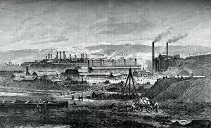 Wales Collection: The Landore Siemens steel works, c1880