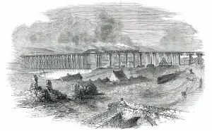 Viaduct Prints: The Landore Viaduct, near Swansea, 1850. Creator: Unknown