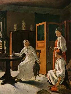 Aleksey Collection: The Landowners Wife in the Morning, 1823, (1965). Creator: Aleksey Venetsianov