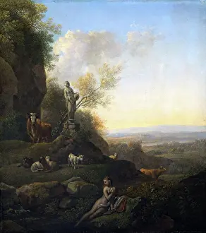 Cows Prints: Landscape, 1816. Creator: Johann Christian Klengel