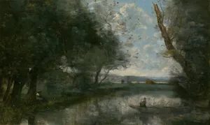 J Corot Prints: Landscape, 1865 / 70. Creator: Jean-Baptiste-Camille Corot