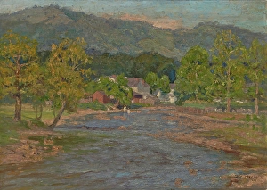 1899 Prints: Landscape, 1899. Creator: Theodore Clement Steele