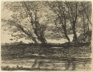 Harpignies Henri Joseph Prints: Landscape, 1911. Creator: Henri-Joseph Harpignies