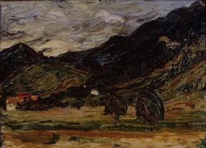 Landscape, 1918. Artist: Kandinsky, Wassily Vasilyevich (1866-1944) Landscape, 1918. Artist: Kandinsky, Wassily Vasilyevich (1866-1944)