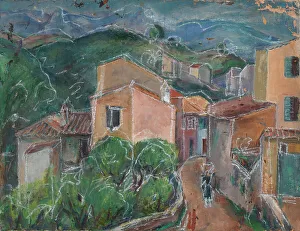 Crayon Prints: Landscape, 1920-1940. Creator: Meri Genetz