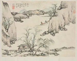 Landscape Album in Various Styles: Boating in Spring Water, 1684. Creator: Zha Shibiao (Chinese