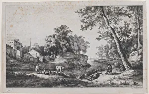 Fourth State Of Four Prints: Landscape at Ambronay, 1796. Creator: Jean-Jacques de Boissieu
