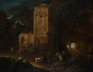 Macabre Prints: Landscape with Ancient Ruins, 1643. Creator: Abraham van Cuylenborch