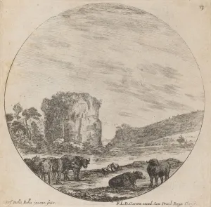 Landscape with Antique Ruins, 1646. Creator: Stefano della Bella