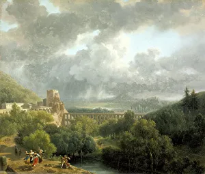Skyscape Prints: Landscape with an Aqueduct, 1810. Creator: Nicolas Antoine Taunay