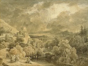 Nicolas Antoine Taunay Prints: Landscape with an Aqueduct, c1810. Creator: Nicolas Antoine Taunay