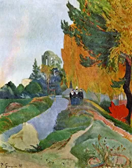 Images Dated 28th August 2008: Landscape in Arles near the Alyscamps, 1888 (1939). Artist: Paul Gauguin