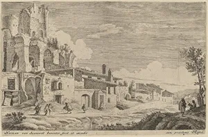 Swanevelt Herman Van Prints: Landscape with an Artist Sketching. Creator: Herman van Swanevelt