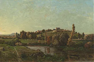 Harpignies Henri Joseph Prints: Landscape in Auvergne, 1870. Creator: Henri-Joseph Harpignies