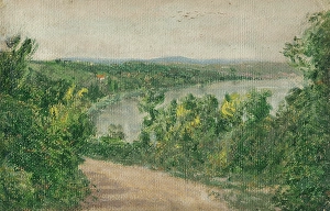 River Danube Prints: Landscape from the Basin of the Danube, 1900. Creator: Karol Miloslav Lehotsky