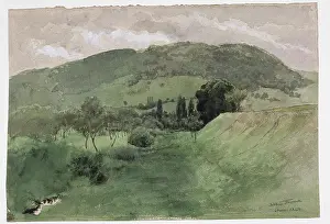 1869 Prints: Landscape in the Black Forest, c1869. Creator: Hans Thoma