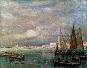 Landscape with Boats, late 19th or early 20th century. Artist: Karl Hagemeister
