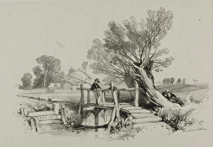 Landscapeprints And Drawings Gallery: Landscape with Boy Fishing, n.d. Creator: James Duffield Harding