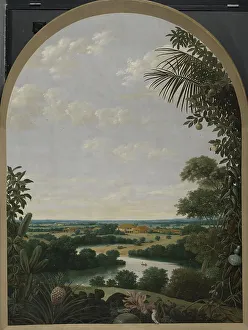 Ananas Sativus Prints: Landscape in Brazil, 1652. Creator: Frans Post