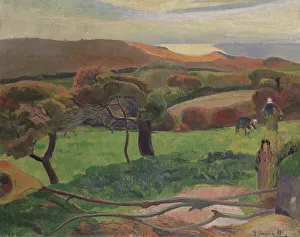 Paul Gaugin Prints: Landscape from Bretagne, 1889. Creator: Paul Gauguin