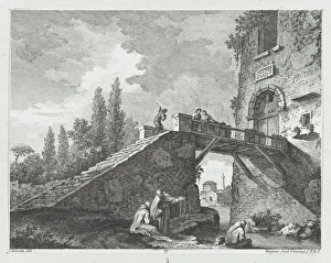 Joseph Wagner Prints: Landscape with Bridge, ca. 1750-70. Creator: Joseph Wagner