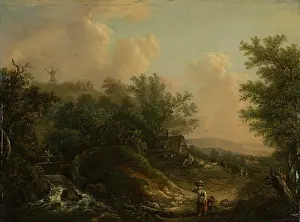 Stream Prints: Landscape with a Brook and Hikers, 18th century. Creator: Johann Peter Neef