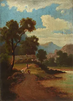 Idyllic Prints: Landscape, c1850. Creator: M Rohu