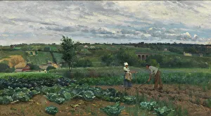 At Work Prints: Landscape with Cabbage Patch, Concarneau. Creator: Johan Ericson