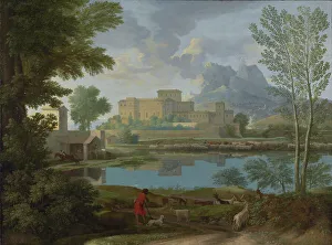 Oil Paint Paint Prints: Landscape with a Calm (Un Tem[p]s calme et serein), 1650-1651. Creator: Nicolas Poussin