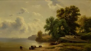 Duncanson Robert Scott Prints: Landscape with Campsite, n. d. Creator: Robert Seldon Duncanson
